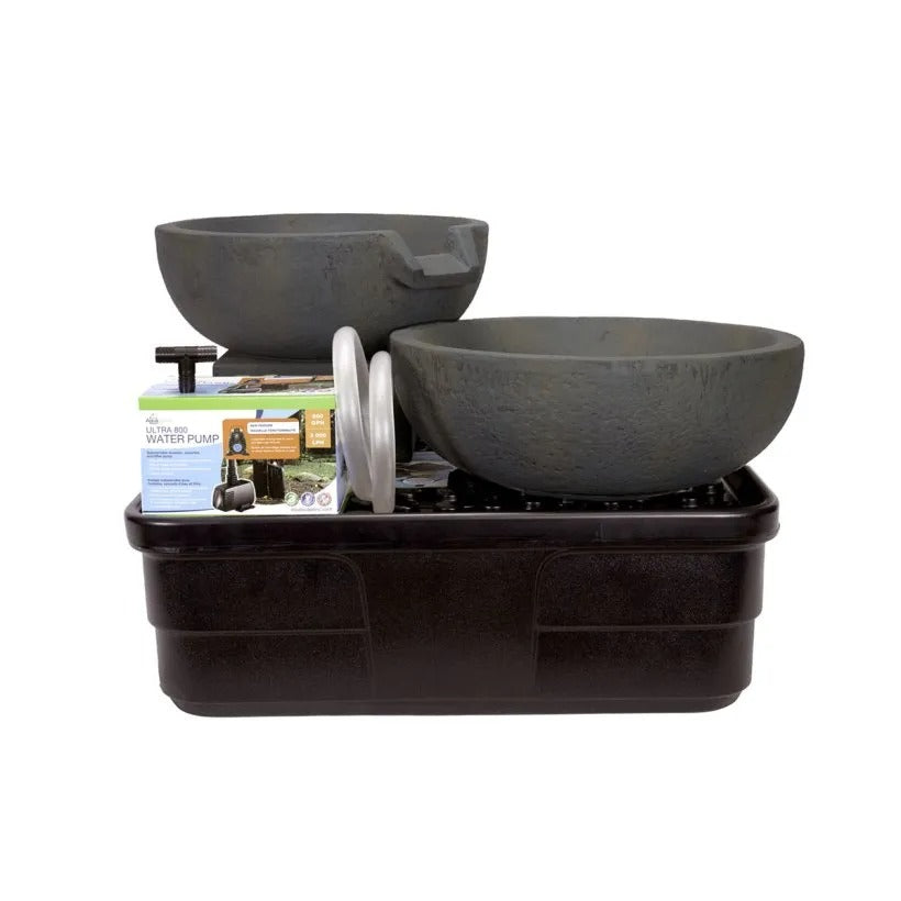 Spillway Bowl And Basin Fountain Kit - Iron Ore - 19"/21" Dia (49/52 Cm)