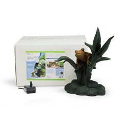 Aquascape frog on reed spitter