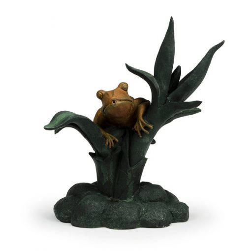 Aquascape frog on reed spitter