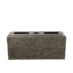 Photo of Aquascape Straight Stacked Slate Wall Base and Toppers - Aquascape Canada