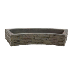 Photo of Aquascape Curved Stacked Slate Wall Base and Toppers - Aquascape Canada