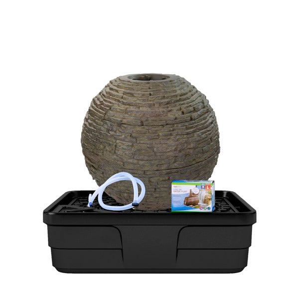 Aquascape Medium Stacked Slate Sphere Fountain Kit