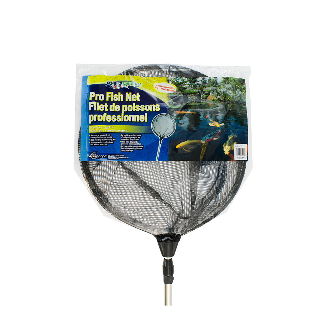 Aquascape Pro Fish Net Round with Black Soft Netting w/ Extendable ...