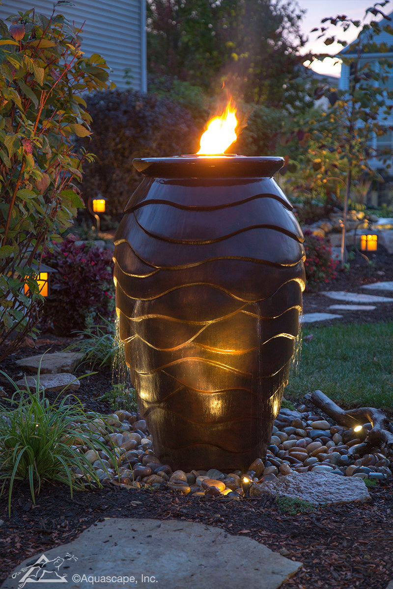 Fire Water Feature Kits Aquascape Spillway Bowl And Basin Fountain Kit